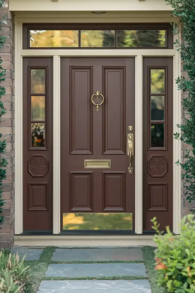 Rich Chocolate Brown-best front door colors ideas