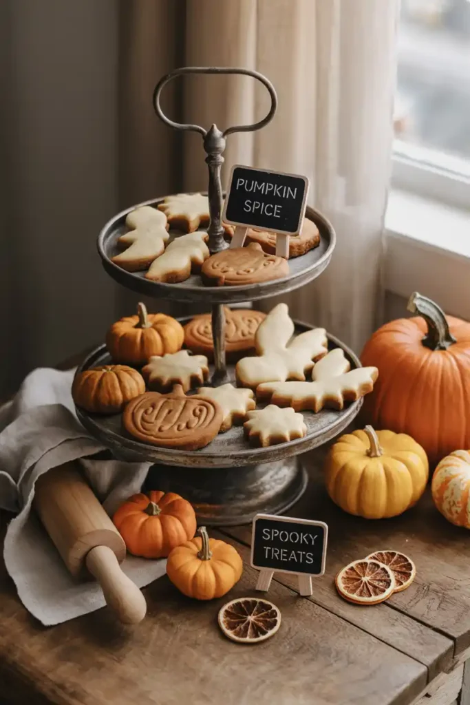 Seasonal Baking Display-Cozy Halloween Aesthetic Decor