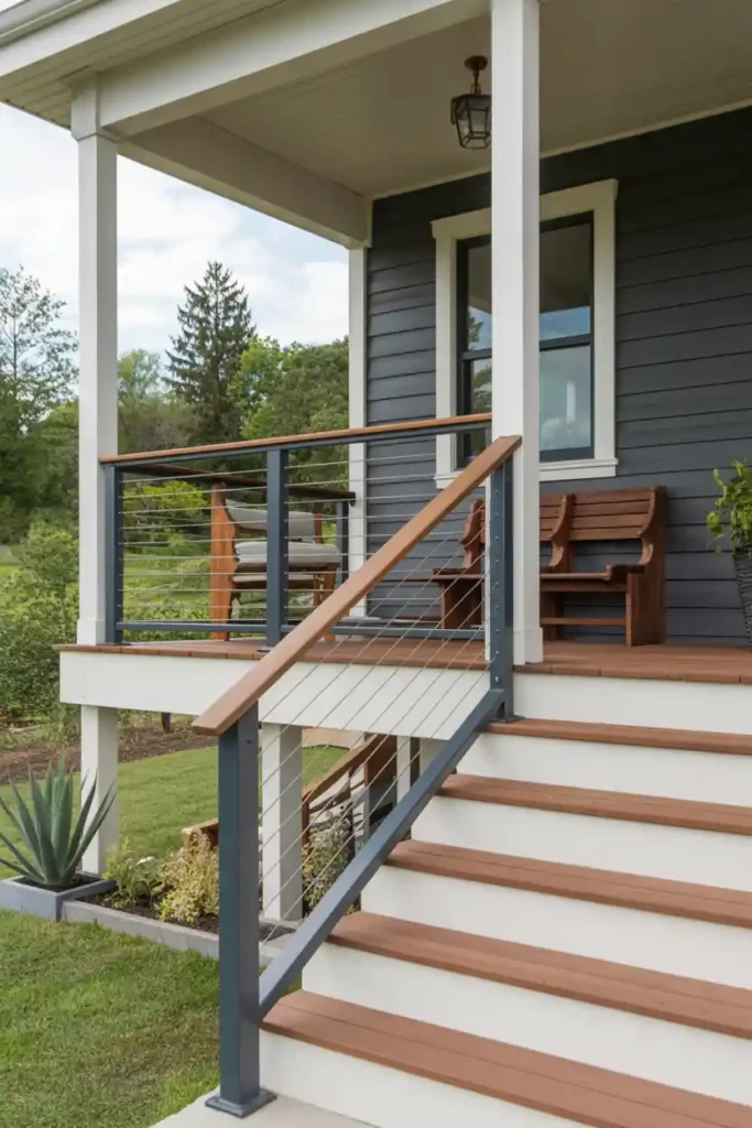 Sleek Cable Railing System-porch railing ideas