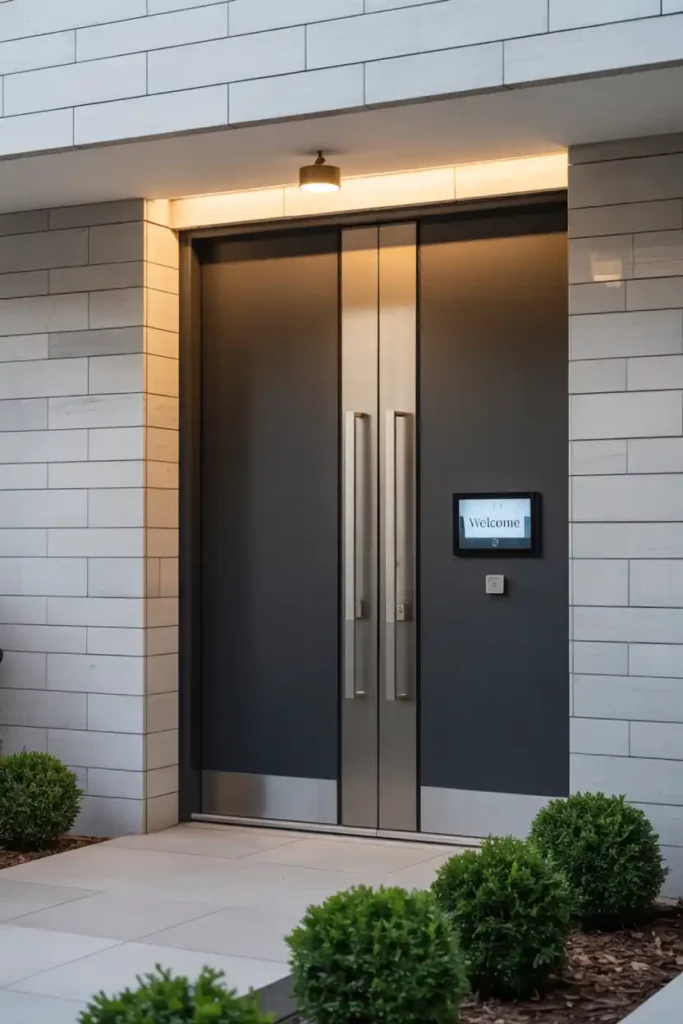 Smart Technology Integration-Double Door Design Ideas