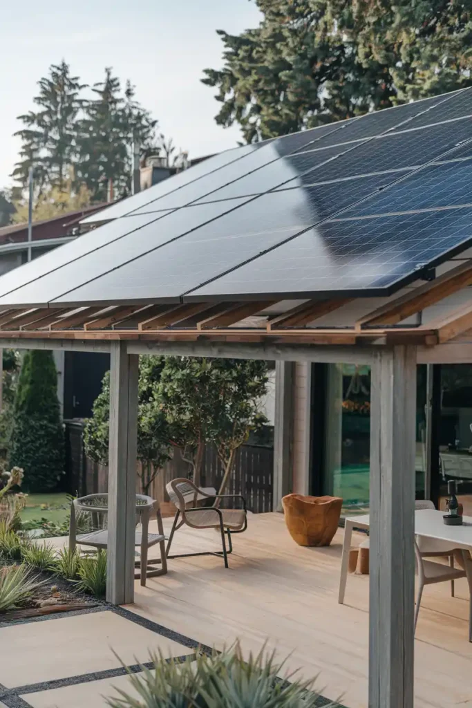 Solar Panel Roof Extension-patio roof extension ideas