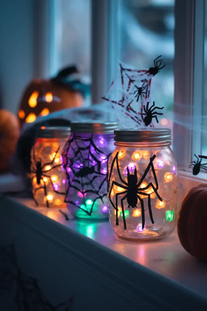Spooky Mason Jar Luminaries