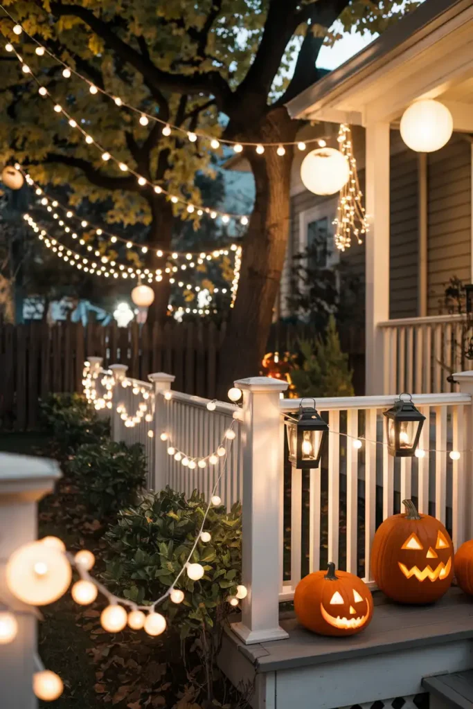 String Light Magic-classy halloween decor ideas