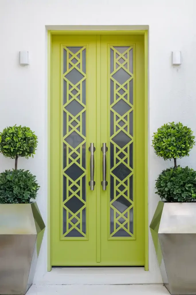 Sunny Lime Green-best front door colors ideas