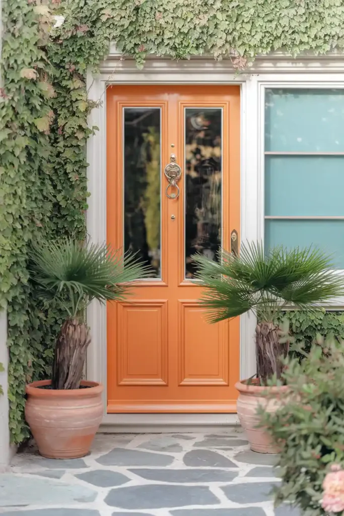 Sunny Orange-best front door colors ideas