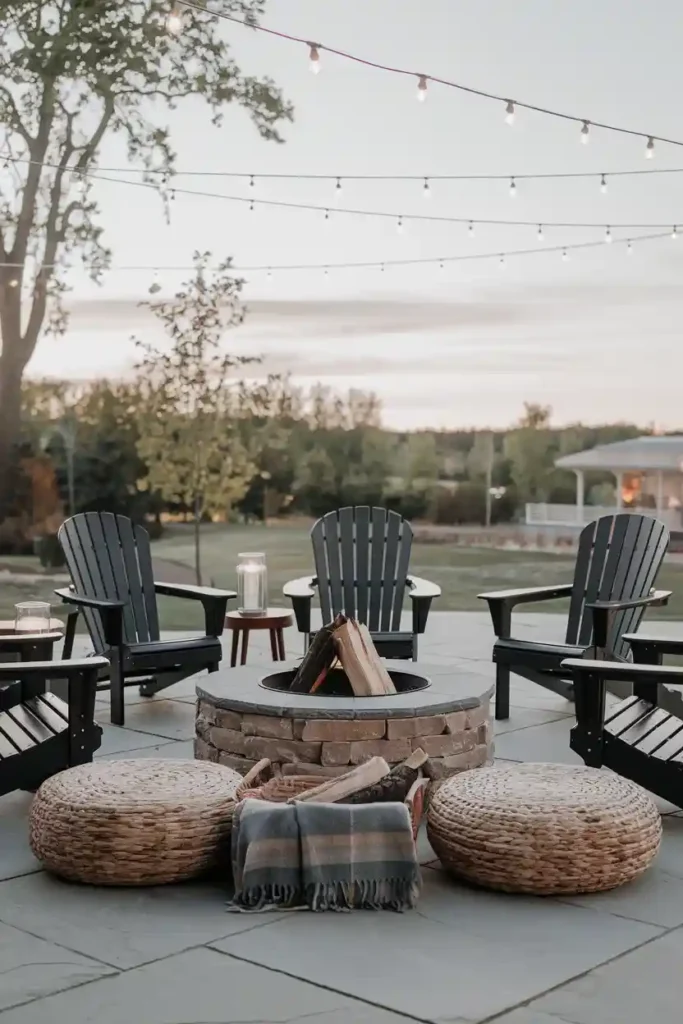 The Cozy Firepit Circle-outdoor patio ideas