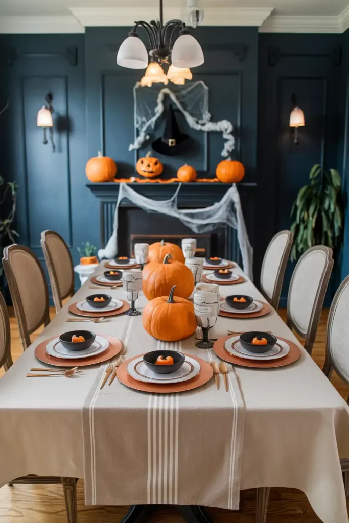 Themed Table Setting Sophistication-classy halloween decor ideas