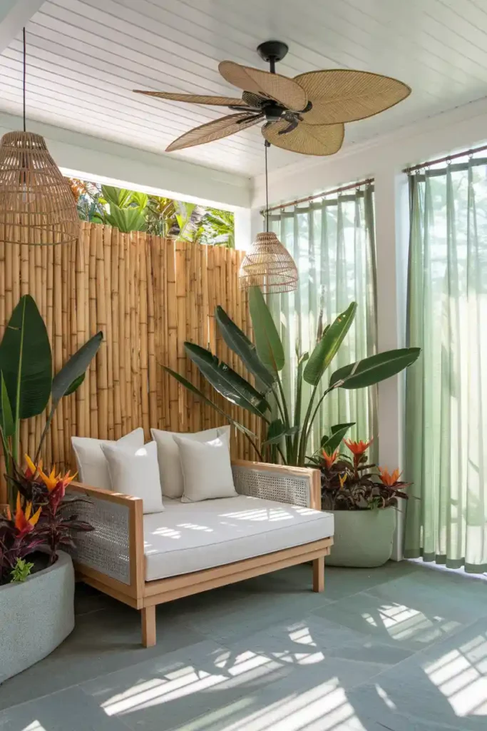 Tropical Oasis Retreat-enclosed porch idea