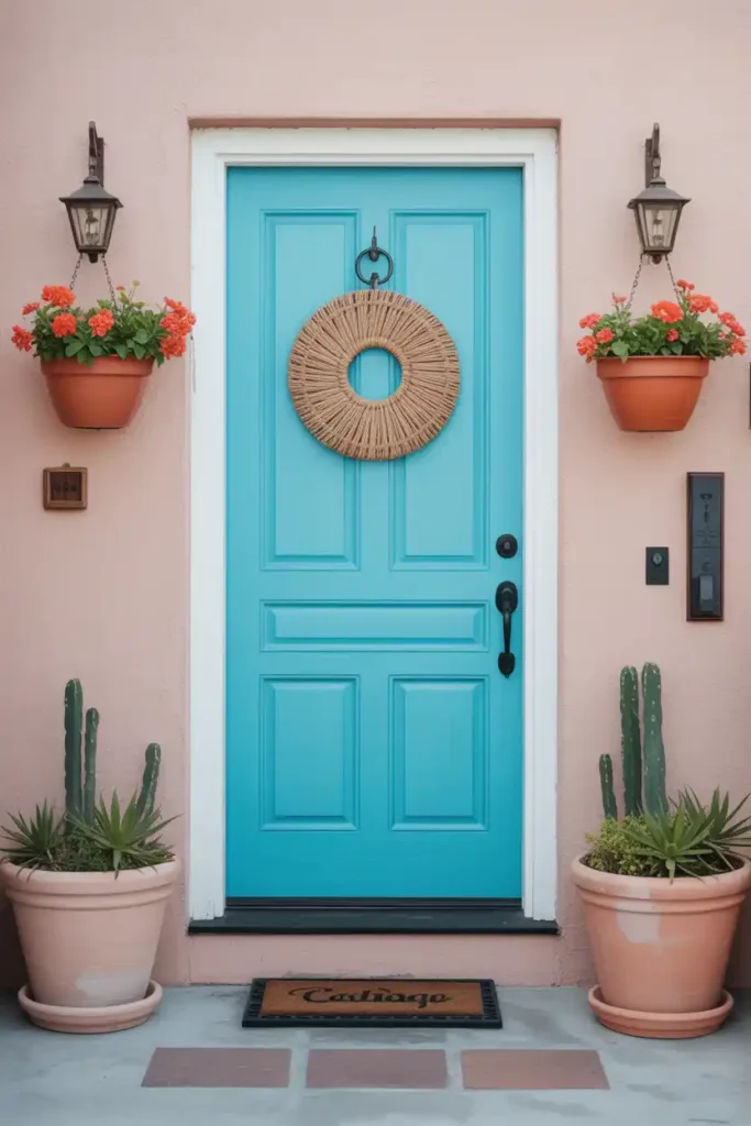 Turquoise with Coral Accents