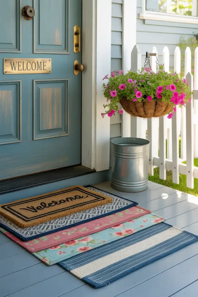 vintage door mat collection-Front Porch Ideas