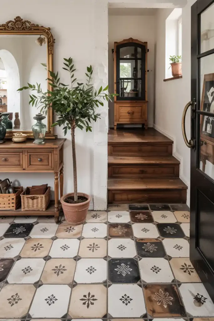 Antique Ceramic Charm-Entryway Flooring