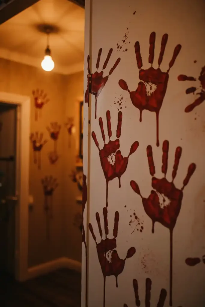 Bloody Handprint Wall Clings