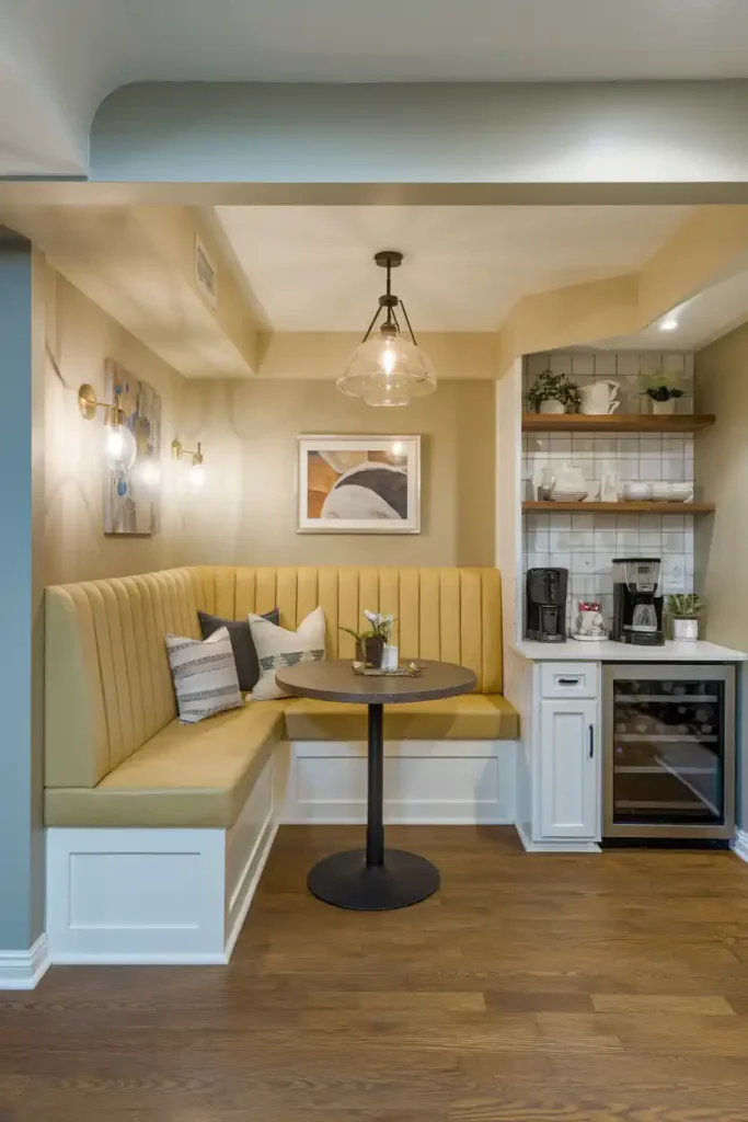 Breakfast Nook for Early Birds-basement design ideas