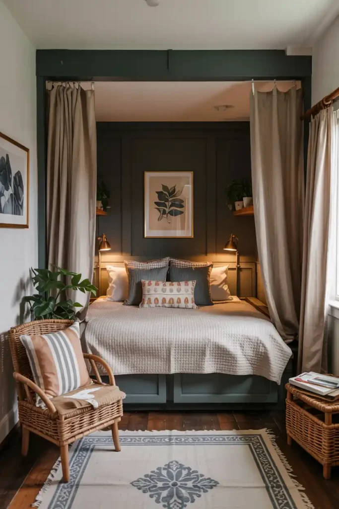 Build a Cozy Bed Nook-guest bedroom ideas