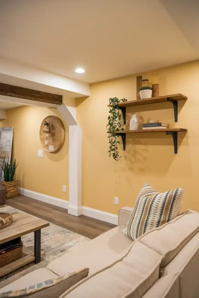 Butter Yellow-basement paint colors