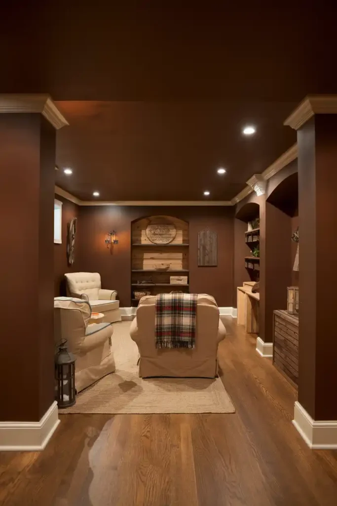 Chocolate Brown-basement paint colors