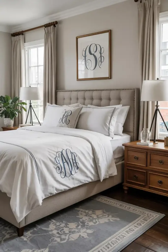 Custom Monogrammed Sheets