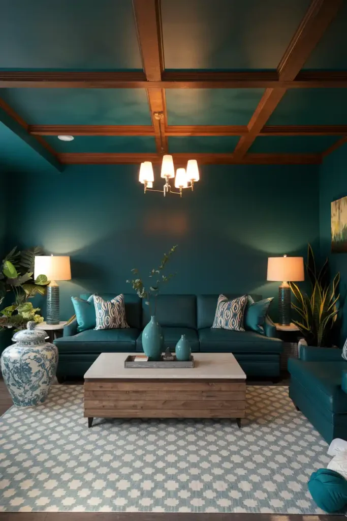 Dark Teal-basement paint colors