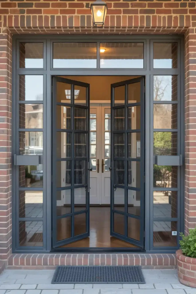 Full-Glass Metal Frame Door