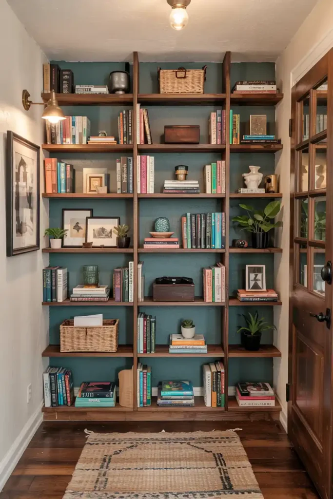 Functional Bookshelf Wall-entryway accent wall