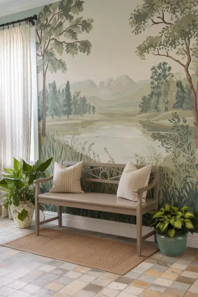 Garden-Inspired Escape-entryway bench decor ideas