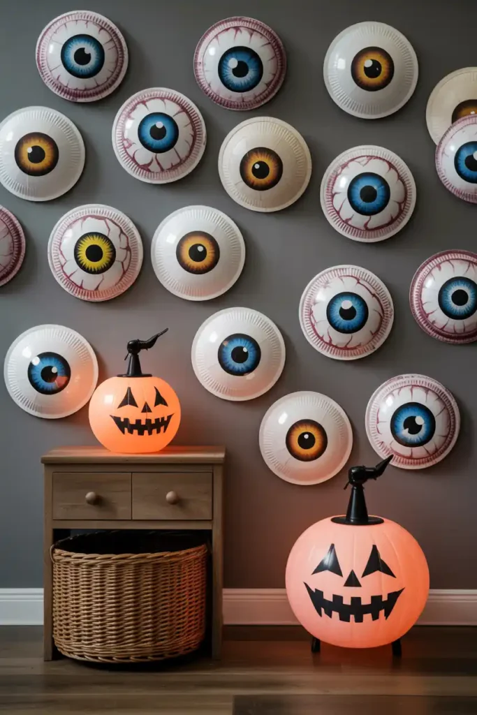 Giant Eyeball Wall-diy halloween wall