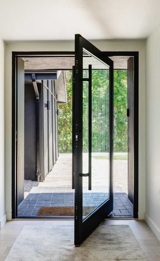 Glass Panel Pivot Door