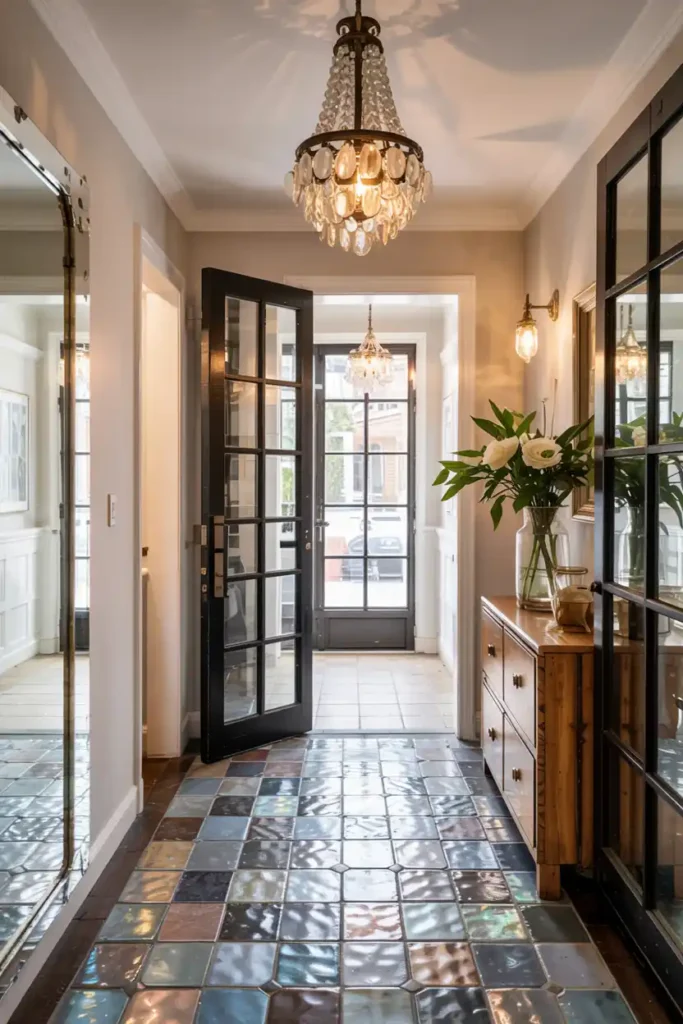 Glass Tile Glamour-Entryway Flooring