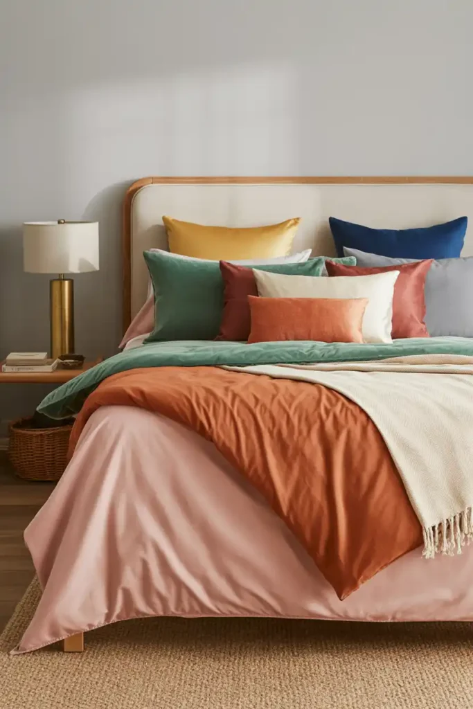 Go Bold with Colorful Bedding Combos