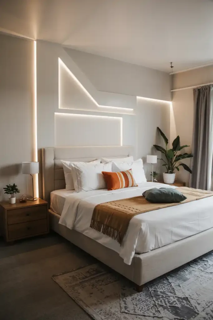 Incorporate LED Accent Lighting-guest room ideas