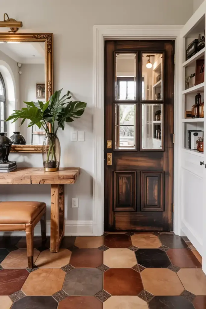 Leather Tile Sophistication-Entryway Flooring