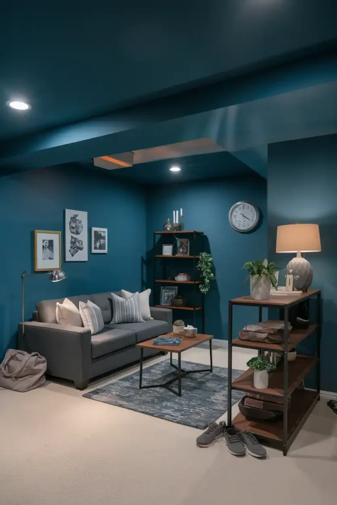 Midnight Blue-basement paint colors
