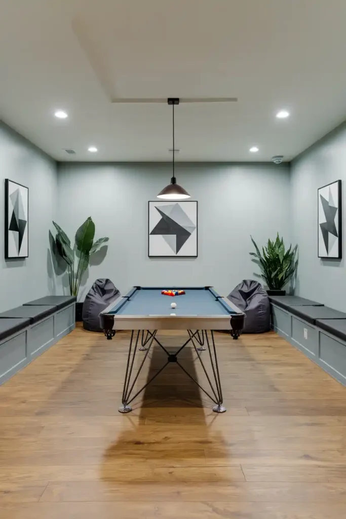 Minimalist Game Room Paradise-basement design ideas