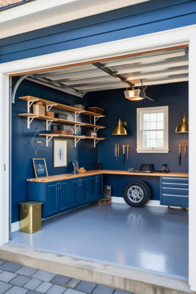Navy Blue-garage paint colors