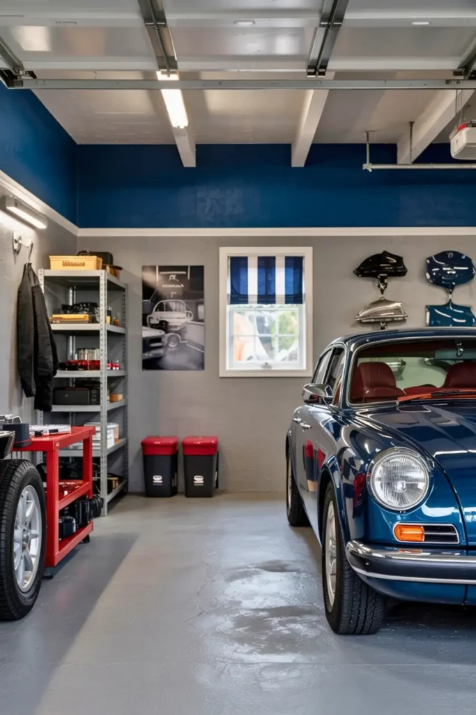 Navy Blue and Gray-garage paint colors