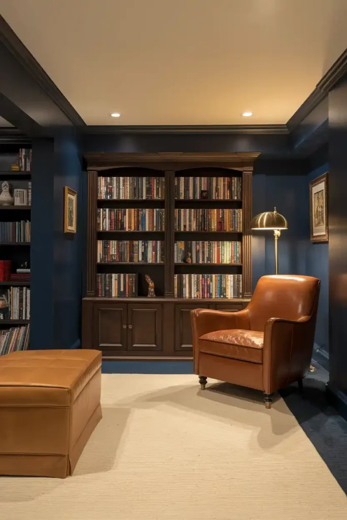 Navy Blue-basement paint colors