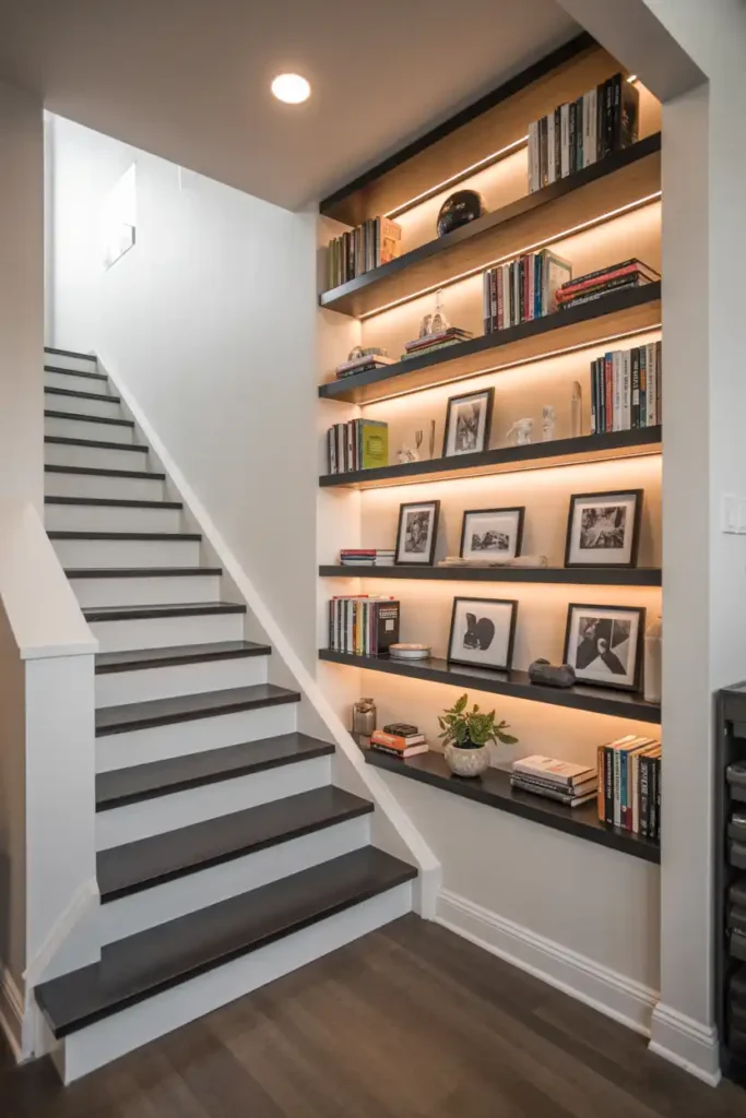 Open Floating Shelves Display