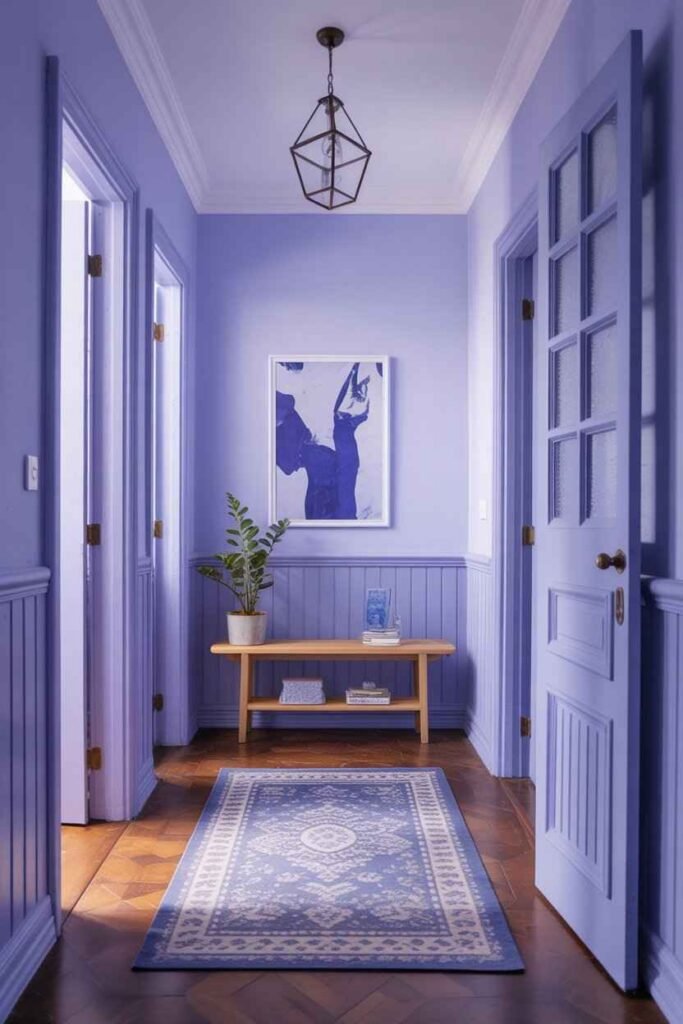Periwinkle-hallway paint colors ideas