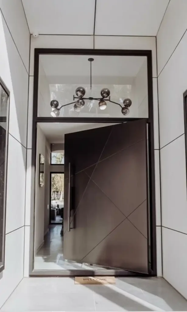 Pivot Door Drama-metal entry door design