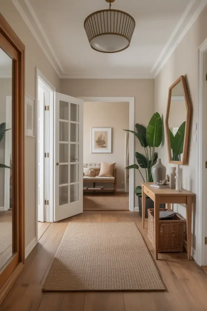 Sandy Beige-hallway paint colors ideas