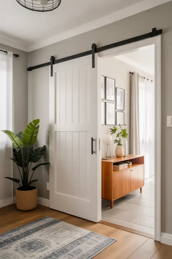 Sliding Barn Door-japandi entryway idea