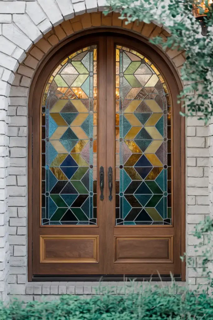 Stained Glass Entry Door