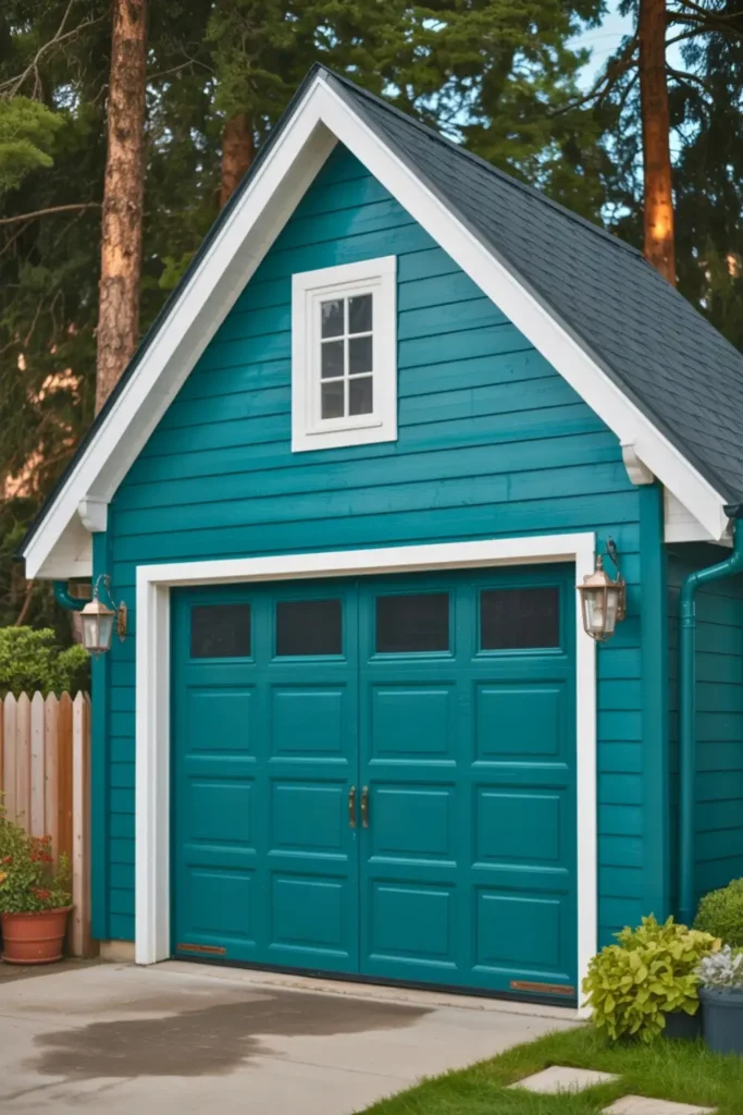 Teal - garage paint colors