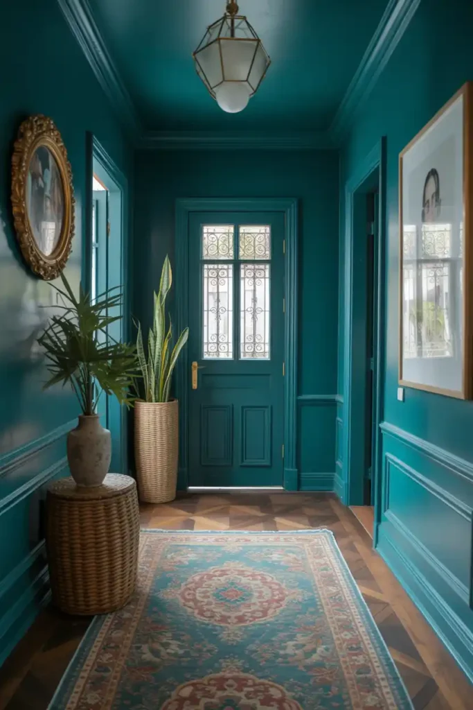 Teal-hallway paint color