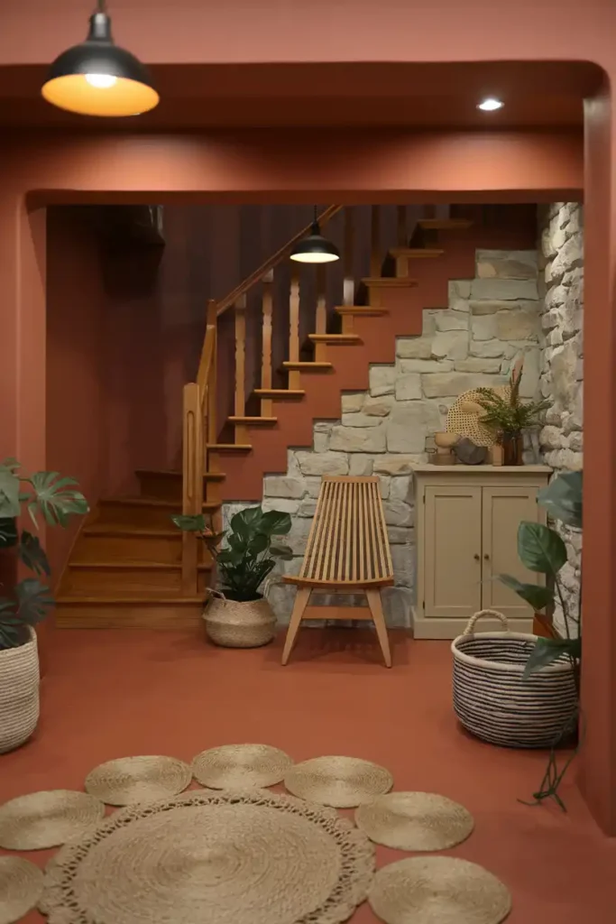 Terracotta-basement paint colors