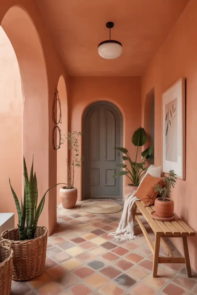 Terracotta-entryway paint scheme