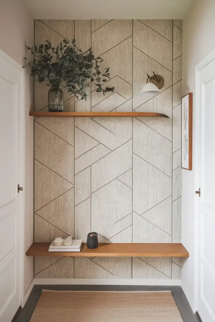 Textured Wall Panel-japandi entryway idea