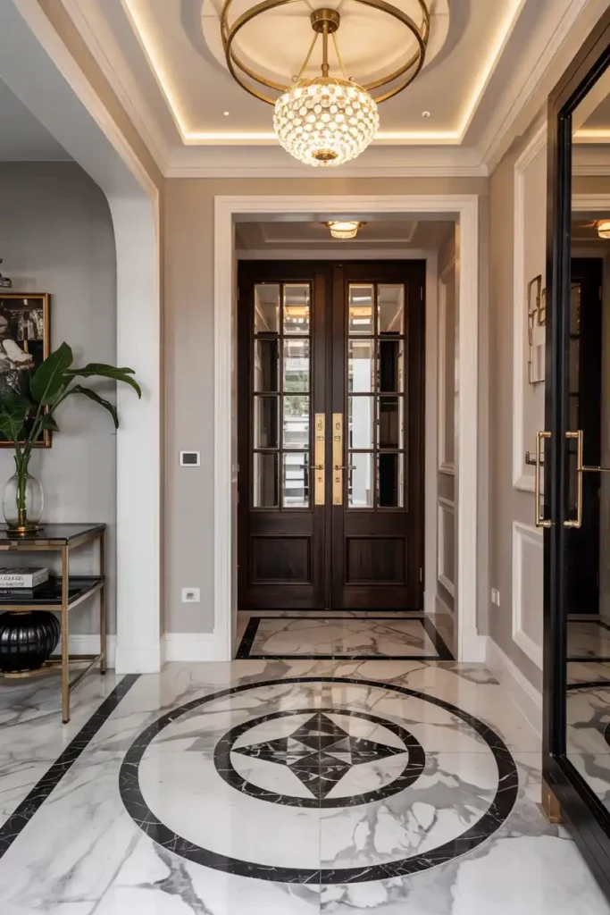 Timeless Elegance of Marble-Luxury Entryway