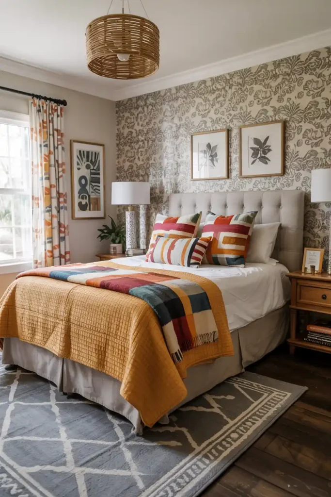 Use Bold Colors and Patterns-guest bedroom ideas