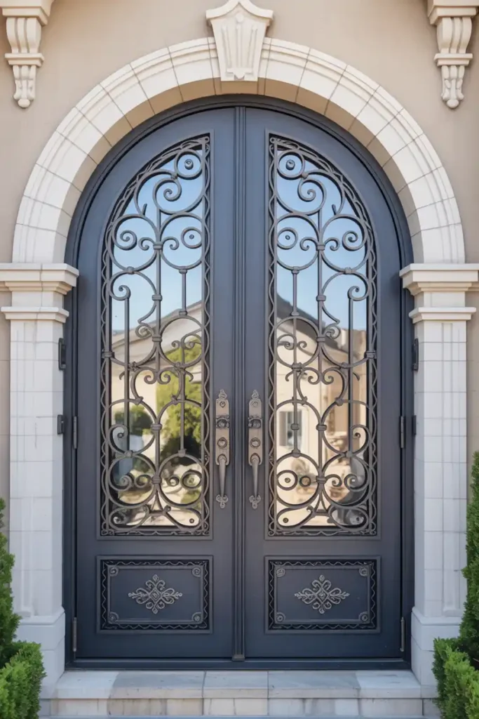 Wrought Iron Double Door